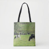 Kühe auf Weidenfarm Tote Bag Tasche (Vorderseite)