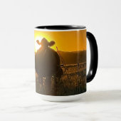 Kühe bei Sonnenuntergang Tasse (VorderseiteRechts)