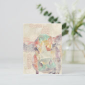 Kühe der Aquakultur Postkarte (Stehend Vorderseite)