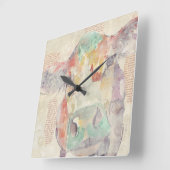 Kühe der Aquakultur Quadratische Wanduhr (Winkel)