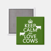 Kühe der Liebe und Beruhigung behalten (alle Farbe Magnet (Vorderseite/Rückseite)