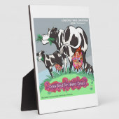 Kühe, die schweren Cartoon machen Fotoplatte (Seite)