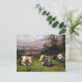 Kühe, die von Rosa Bonheur auf der Postkarte stehe (Stehend Vorderseite)