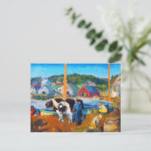 Kühe, Dock von George Wesley Bellows Postkarte (Stehend Vorderseite)