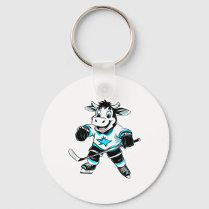 Kühe-Eishockey  Schlüsselanhänger