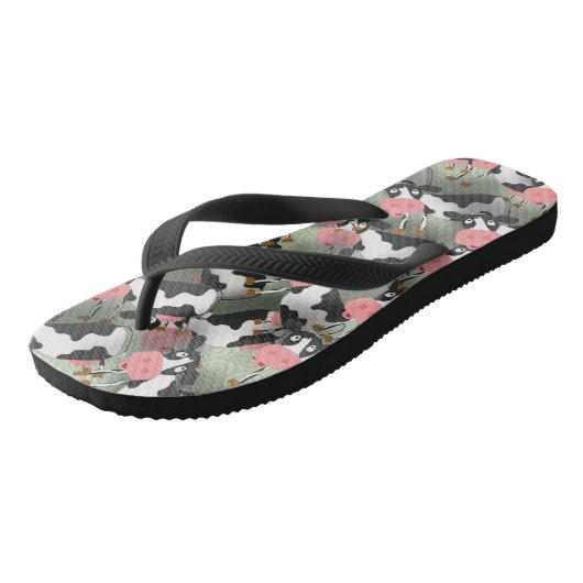 Kühe Flip Flops Badesandalen (Schrägansicht)