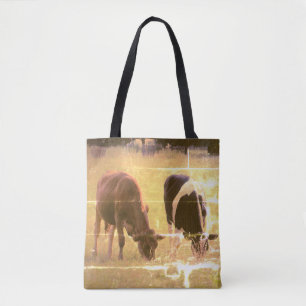 Kühe Fotografie Custom All-Over-Print Tote Bag Tasche