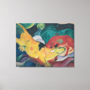 Kühe, gelb-rot-grün (1912) von Franz Marc Leinwanddruck