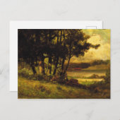 Kühe Grazing nahe Fluss - Edward Banister Postkarte (Vorne/Hinten)