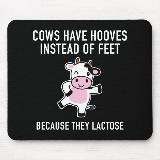 Kühe haben Hooves Mousepad (Vorne)