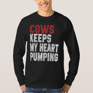 Kühe halten mein Herz am Pumpen Farmer Kuh Mädchen T-Shirt