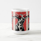 Kühe Illustration mit roter Sonnenbrille Kaffeetasse (Mittel)
