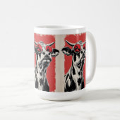 Kühe Illustration mit roter Sonnenbrille Kaffeetasse (VorderseiteRechts)