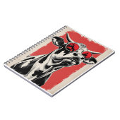 Kühe Illustration mit roter Sonnenbrille Notizblock (Linke Seite)