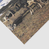 Kühe im Drink Trough von Giovanni Segantini Seidenpapier (Ausschnitt)