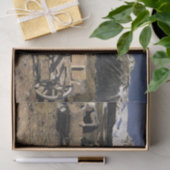 Kühe im Drink Trough von Giovanni Segantini Seidenpapier (Geschenk)