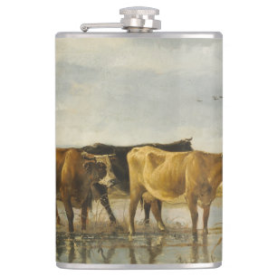 Kühe im Fluss Aelbert Cuyp Flachmann