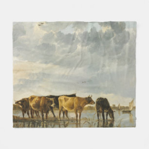 Kühe im Fluss Aelbert Cuyp Fleecedecke