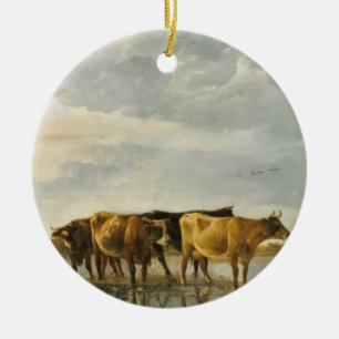 Kühe im Fluss Aelbert Cuyp Keramik Ornament