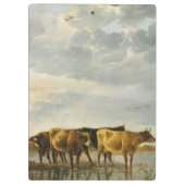 Kühe im Fluss Aelbert Cuyp Klemmbrett (Rückseite)