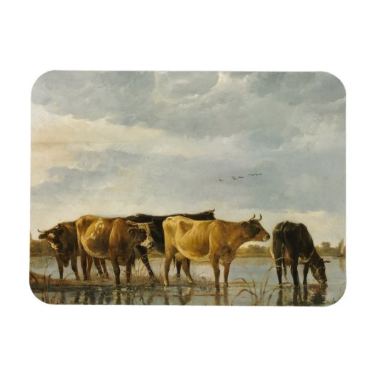 Kühe im Fluss Aelbert Cuyp Magnet (Horizontal)
