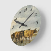 Kühe im Fluss Aelbert Cuyp Runde Wanduhr (Winkel)