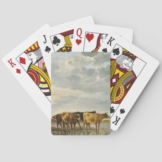 Kühe im Fluss Aelbert Cuyp Spielkarten (Rückseite)