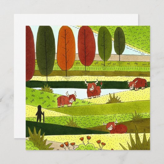 Kühe im Herbst (Vorne/Hinten)