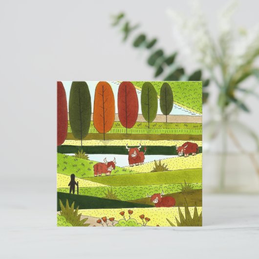 Kühe im Herbst (Stehend Vorderseite)