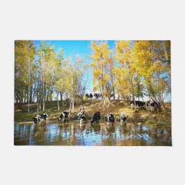 Kühe im Herbst bei der Teichmatte Fußmatte