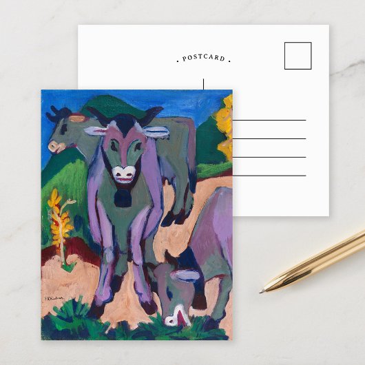 Kühe im Herbst | Ernst Ludwig Kirchner Postkarte