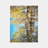 Kühe im Herbst im Teich Fleecedecke (Vorderseite)