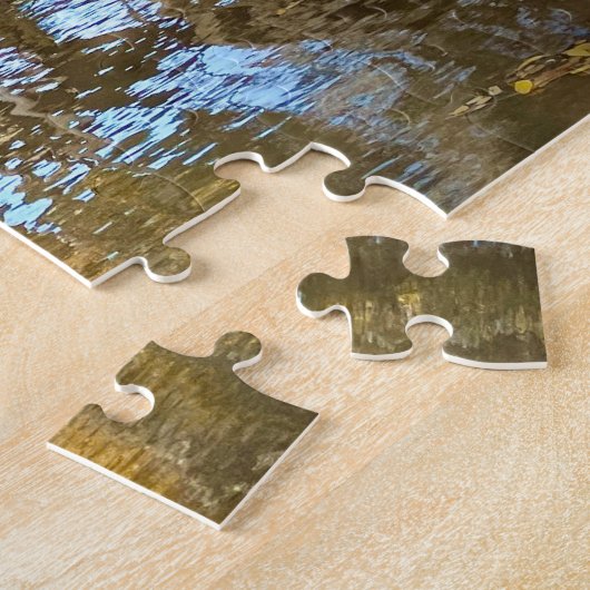 Kühe im Herbst im Teich Puzzle (Seite)