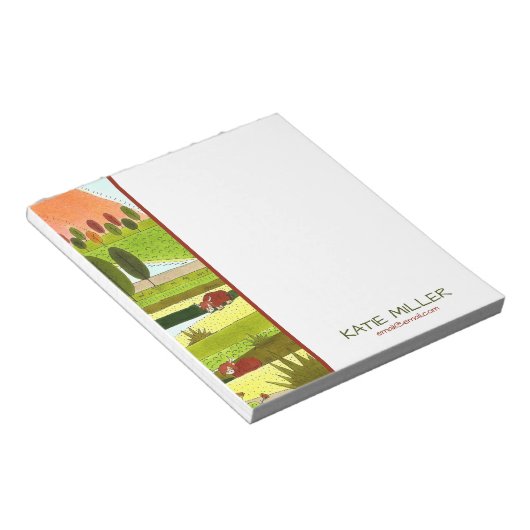 Kühe im Herbst Notizblock (angewinkelt)