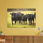 Kühe im Regen Leinwanddruck (Insitu (Wohnzimmer))