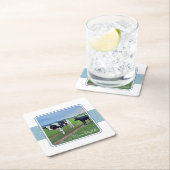 Kühe im Set "Weide"-Untersetzer Rechteckiger Pappuntersetzer (Vor Ort)