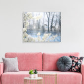 Kühe im Winter Leinwanddruck (Insitu (Wohnzimmer))