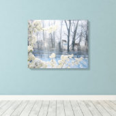 Kühe im Winter Leinwanddruck (Insitu (Holzboden))