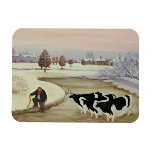 Kühe im Winter Magnet