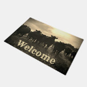 Kühe in der Weide - Sepia Tone Fußmatte (Schrägansicht)