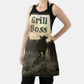 Kühe in der Weide - Sepia Tone Schürze (InSitu)