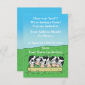 Kühe in einem Felddesign Einladung (Vorne/Hinten)