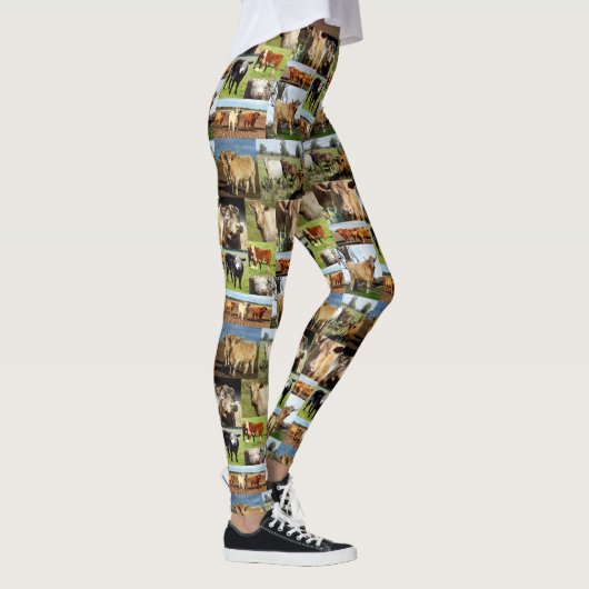 Kühe in einer FotoCollage, Leggings (Rechts)