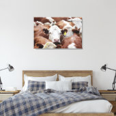 Kühe in einer Koralle Leinwanddruck (Insitu (Schlafzimmer))