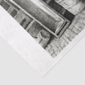 Kühe in einer Vintagen Stallentbeinfarm Seidenpapier (Ausschnitt)