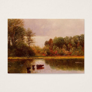 Kühe in einer Wasserlandschaft Albert Bierstadt