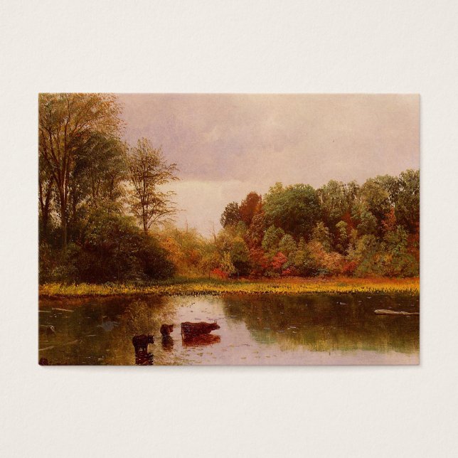 Kühe in einer Wasserlandschaft Albert Bierstadt (Vorderseite)