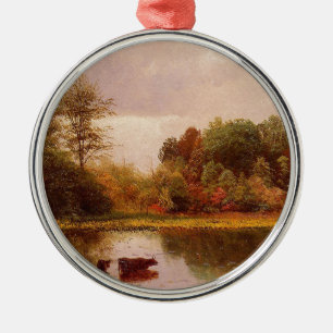 Kühe in einer Wasserlandschaft, Albert Bierstadt Ornament Aus Metall