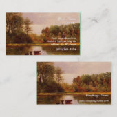 Kühe in einer Wasserlandschaft Albert Bierstadt Visitenkarte (Vorne/Hinten)