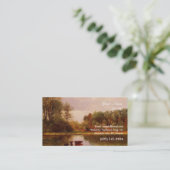 Kühe in einer Wasserlandschaft Albert Bierstadt Visitenkarte (Stehend Vorderseite)